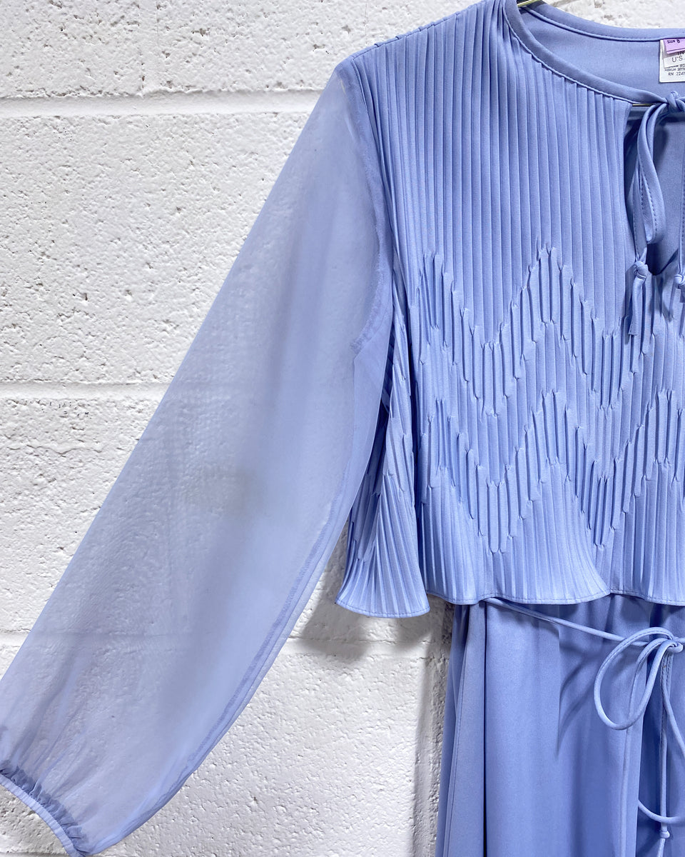 Vintage Dusty Blue Dress - As Found (8) Sunbeam Vintage Vintage Dusty Blue Dress - As Found (8) Sunbeam Vintage