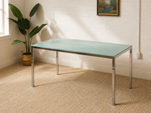 Load image into Gallery viewer, Chrome Table with Frosted Glass