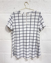 Load image into Gallery viewer, White Blouse with Black Lines - As Found