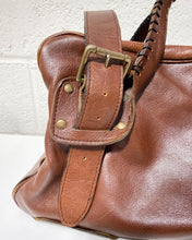 Load image into Gallery viewer, Vintage Brown Leather Overnight Bag