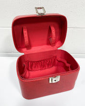 Load image into Gallery viewer, Vintage Red Cosmetics Case - As Found
