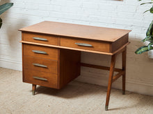 Load image into Gallery viewer, Mid-Century Modern Four-Drawer Walnut Writing Desk by Sligh Lowry