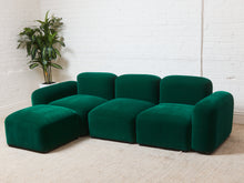 Load image into Gallery viewer, Kelly Green Velvet Modular Sofa