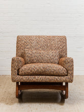 Load image into Gallery viewer, Vintage Rocking Chair in Nubby Fabric New Upholstery