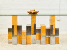 Load image into Gallery viewer, Rare Paul Evans Mid Century Cityscape Burlwood and Chrome Dining Table