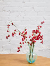 Load image into Gallery viewer, Blue Green Stripped Glass Vase