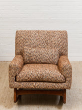 Load image into Gallery viewer, Vintage Rocking Chair in Nubby Fabric New Upholstery
