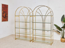 Load image into Gallery viewer, Vintage Brass Arched Etagere designed by Milo Baughman for Design Institute of America (DIA)
