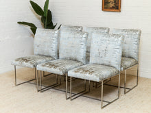 Load image into Gallery viewer, Milo Baughman Dining Chairs in Knoll Fabric set of 8