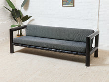 Load image into Gallery viewer, Vintage 1970s Black Lacquered Sofa