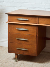 Load image into Gallery viewer, Mid-Century Modern Four-Drawer Walnut Writing Desk by Sligh Lowry
