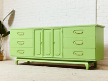 Load image into Gallery viewer, Key Lime Hollywood Regency Dresser