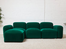 Load image into Gallery viewer, Kelly Green Velvet Modular Sofa