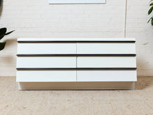 Load image into Gallery viewer, White Lacquer Dresser with Black Trim