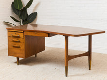 Load image into Gallery viewer, Left Facing Boomerang Wood Vintage Desk