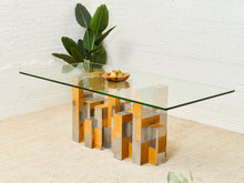 Load image into Gallery viewer, Rare Paul Evans Mid Century Cityscape Burlwood and Chrome Dining Table