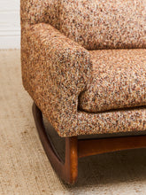 Load image into Gallery viewer, Vintage Rocking Chair in Nubby Fabric New Upholstery