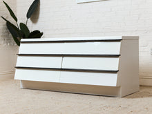 Load image into Gallery viewer, White Lacquer Dresser with Black Trim