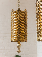 Load image into Gallery viewer, Italian 1960’s Vintage pair of Gold Draped Swag Lamps