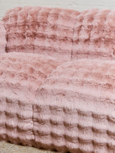 Load image into Gallery viewer, Shaggy Pink Sofa