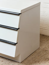 Load image into Gallery viewer, White Lacquer Dresser with Black Trim