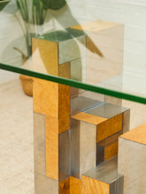 Load image into Gallery viewer, Rare Paul Evans Mid Century Cityscape Burlwood and Chrome Dining Table