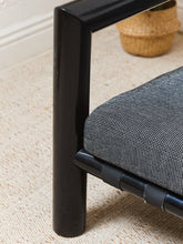 Load image into Gallery viewer, Vintage 1970s Black Lacquered Sofa