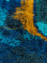 Load image into Gallery viewer, Vintage Teal Authentic Rya Rug Extra Large Mid-Century