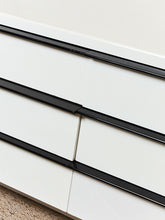 Load image into Gallery viewer, White Lacquer Dresser with Black Trim