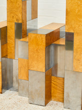 Load image into Gallery viewer, Rare Paul Evans Mid Century Cityscape Burlwood and Chrome Dining Table