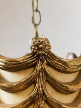 Load image into Gallery viewer, Italian 1960’s Vintage pair of Gold Draped Swag Lamps
