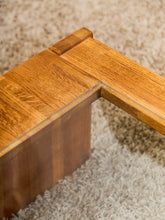 Load image into Gallery viewer, Oak and boho Smoked Glass 1970’s Coffee Table