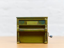 Load image into Gallery viewer, Green Piano Hand Crank Music Box