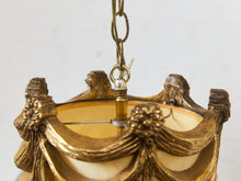Load image into Gallery viewer, Italian 1960’s Vintage pair of Gold Draped Swag Lamps