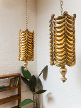 Load image into Gallery viewer, Italian 1960’s Vintage pair of Gold Draped Swag Lamps