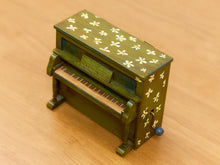 Load image into Gallery viewer, Green Piano Hand Crank Music Box