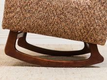 Load image into Gallery viewer, Vintage Rocking Chair in Nubby Fabric New Upholstery
