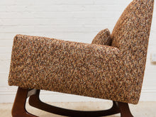 Load image into Gallery viewer, Vintage Rocking Chair in Nubby Fabric New Upholstery