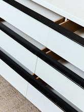 Load image into Gallery viewer, White Lacquer Dresser with Black Trim