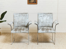 Load image into Gallery viewer, Milo Baughman Dining Chairs in Knoll Fabric set of 8
