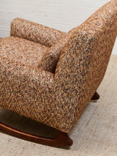Load image into Gallery viewer, Vintage Rocking Chair in Nubby Fabric New Upholstery