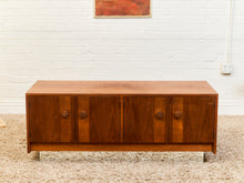 Load image into Gallery viewer, Vintage Brown Saltman Credenza with Plinth Base