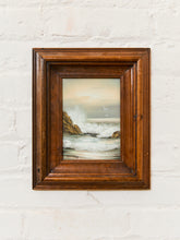 Load image into Gallery viewer, Framed Coastal Seascape Painting with Carved Wood Frame