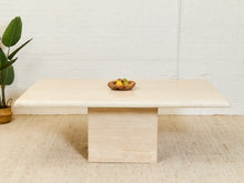 Load image into Gallery viewer, Travertine Post Modern Dining Table