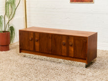 Load image into Gallery viewer, Vintage Brown Saltman Credenza with Plinth Base
