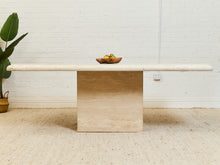 Load image into Gallery viewer, Travertine Post Modern Dining Table