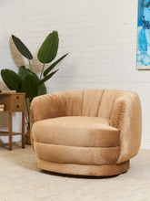 Load image into Gallery viewer, Rowan Swivel Chair in Maya Caramel Fabric
