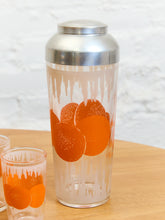 Load image into Gallery viewer, Orange Cocktail Shaker with Six Glasses