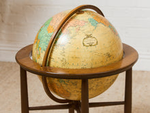 Load image into Gallery viewer, Vintage Replogle Illuminated Mid Century Walnut Floor Globe