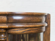 Load image into Gallery viewer, Antique Circa 1900 Bow Front Quarter Sawn Oak China Cabinet Hutch Display